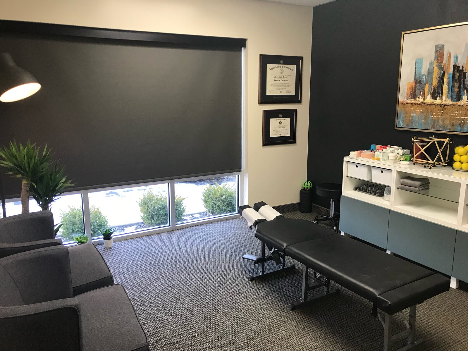 Treatment room at Integrative Motion chiropractic office in Orem, Utah